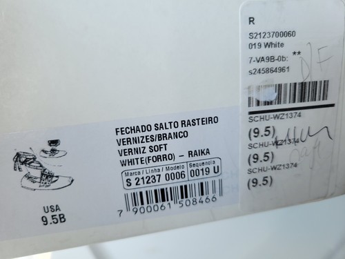 Schutz Raika Patent Leather Lace-Up Ballet Flats White Size 9.5B - Picture 15 of 16