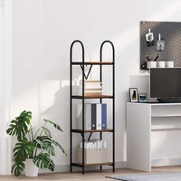 BüCherregal 4 Ebenen 40 X 30 X 146 Cm Holzwerkstoff Altholz