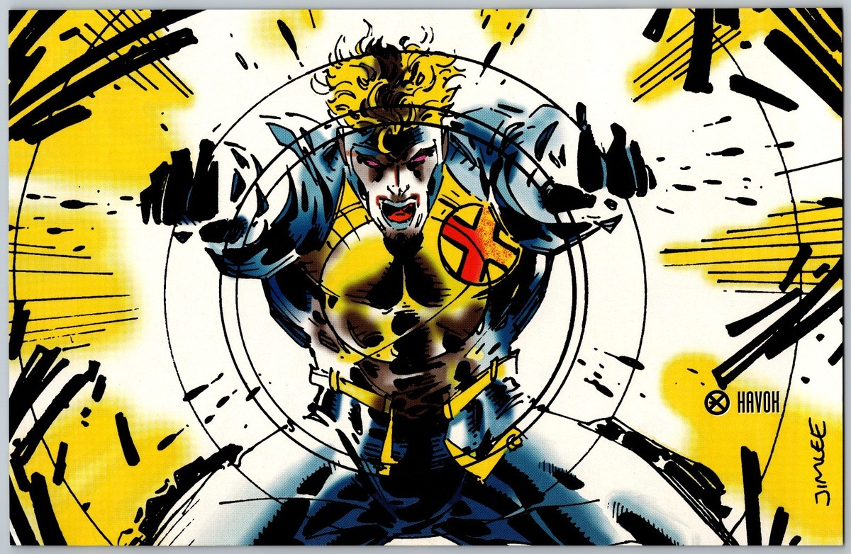 Havok Maverick X-Men Trading Cards Comic Poster Art Pin-Up