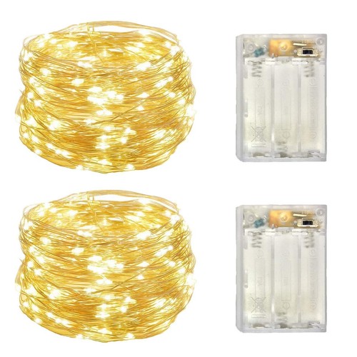 2 Pack Battery Operated Mini Lights,Indoor Led Fairy Lights with Timer 6 Hour... - Picture 1 of 8