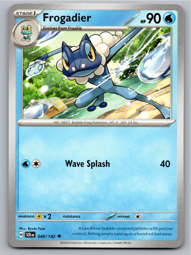 2024 POKEMON FROGADIER STELLAR CROWN 40/142 UNCOMMON NM A38546 FREE S&H