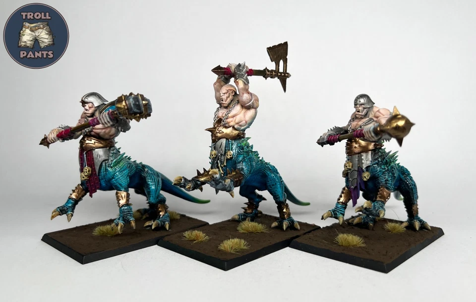 Warhammer Viejo Mundo - Guerreros del Caos - Unidad 3 Ogros Dragón Foto 3 de 4