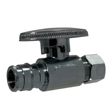 1 Pack XFITTING 1/2" Pex A x 3/8" OD Compression Straight Valve, Lead Free Brass