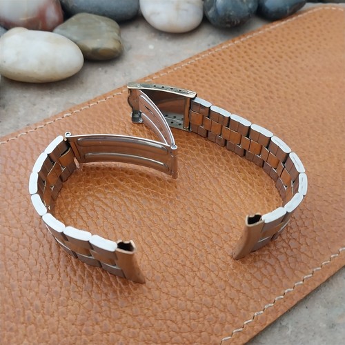 20mm 19mm 18mm Elgin Stainless Steel & Gold-Filled nos Unused Vintage Watch Band - Picture 9 of 9