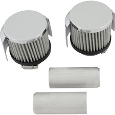 Weld-in Aluminum Valve Cover Breather Set 1-38 Inch Tube