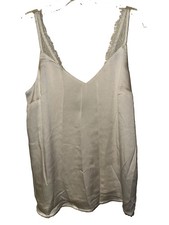 Express Satin Lace-Trim V-Neck Cami s