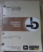 JOHN DEERE 4.5L 6.8 ENGINE 210J 310J 410J SERVICE TECHNICAL REPAIR MANUAL CTM104
