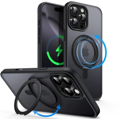 JETech 360 Degree Rotatable Ring Case for iPhone 16 Pro Max 6.9-Inch