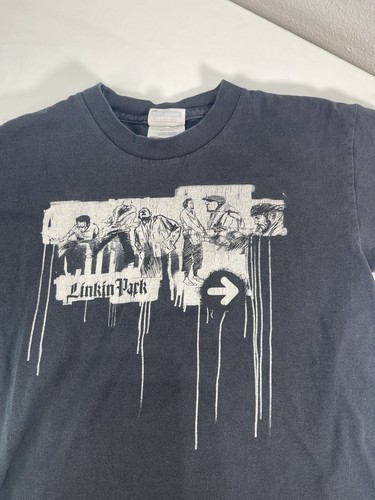 Linkin Park Vtg T Shirt graffiti drip illustration band youth M rare skater Y2K - Picture 2 of 8