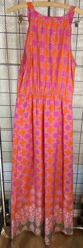 Banana Republic Geometric Print Maxi Dress Sleeveless V Neck Women’s Sz 6 - Picture 4 of 5