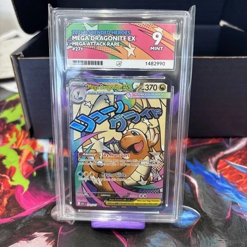 271/217 Mega Dragonite English Ace Grading 9 Mint Pokemon Card