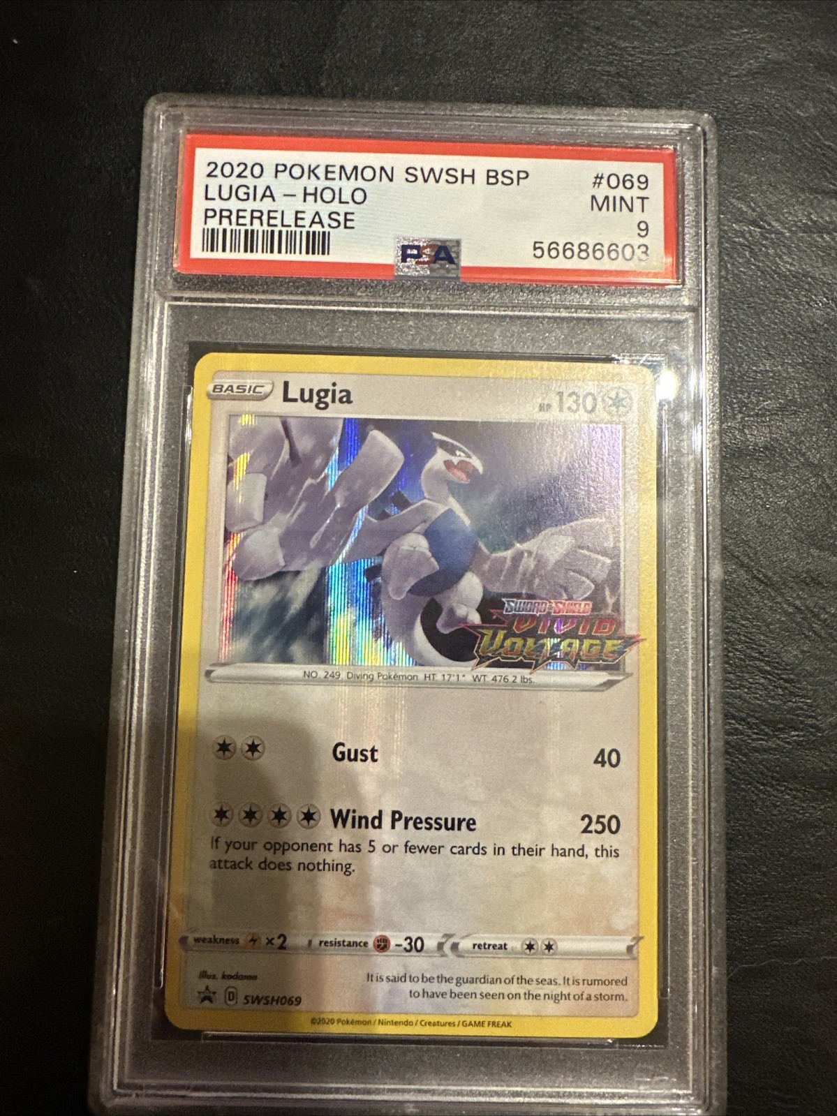 2020 Pokemon SwSh BSP Prerelease #069 Lugia Holo PSA Mint 9