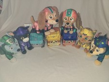 Paw Patrol 9 Plush Lot Mighty Movie Cat Pack Cubes Marshall Rubble Leo Rocky