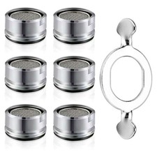 6 Pack Faucet Aerator 2.2 GPM Bathroom Sink Aerator Regular Standard Replace