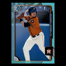 Anthony Hermelyn #29 2015 Bowman Chrome Draft Sky Blue Refractor Houston Astros