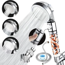 Setting High Pressure Shower Envy Shower Head with Beads Water Saving Durable