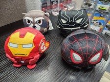  Bundle of 4 Disney Marvel Tsum Tsum Mini Plush Collectible Set - Great Conditi