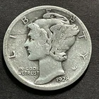 1928 D Mercury Dime 10 cents USA Coin 90% Silver Liberty Freedom WWII Circulated