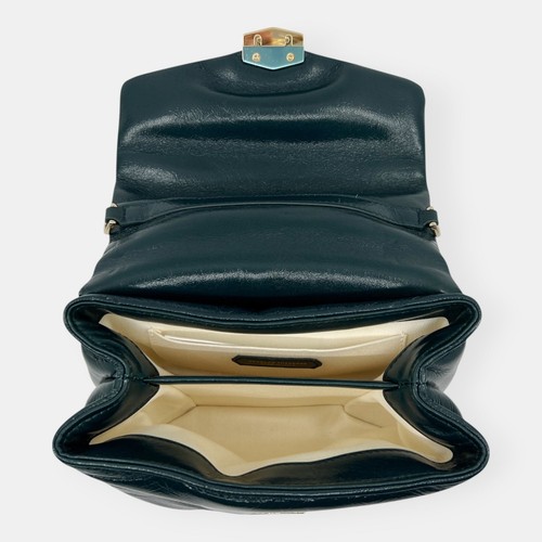 Scanlan Theodore Forest Green Leather Small Pillow Bag - Picture 10 of 12
