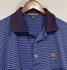 PETER MILLAR -LACC GOLF POLO SHIRT -M- LOS ANGELES COUNTRY CLUB SUMMER COMFORT
