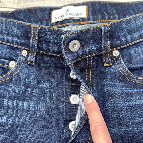 STONE ISLAND Badge Jeans 30W 34L Regular Tapered Fit - Picture 3 of 5