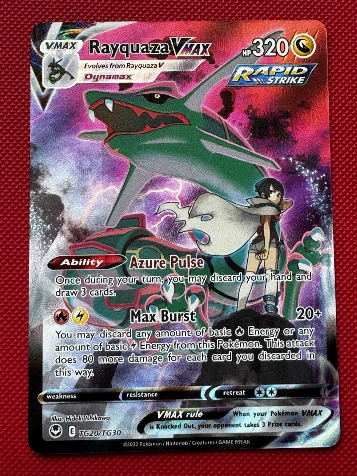 Rayquaza VMAX TG20/TG30 Sword & Shield Silver Tempest Trainer Gallery NM