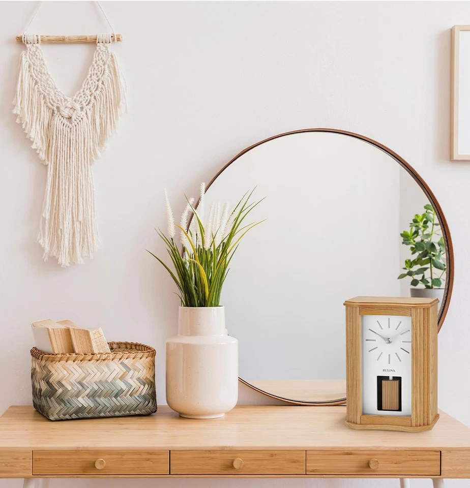 Bulova Chicago Modern Chime Table Clock, Model B1525 | Mid-Century Design | M... - Image 2 of 2