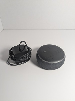 Amazon Echo Dot 3rd Gen C7MP8 Alexa Compact Charcoal Used-Good W/ Power Cord