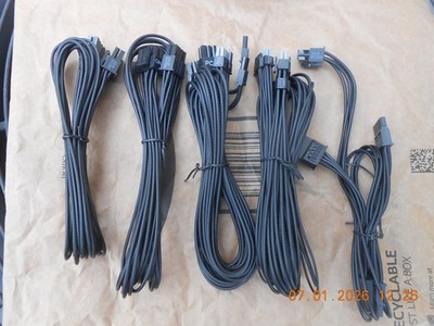 Lot of  Corsair RMe Series RM750e SATA CPU PCI-E Replacement Wires/Cables