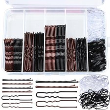 300pcs Bobby Pins Hair Pins, 100 Hair Pins 100 Bobby Pins Brown Brown/Black