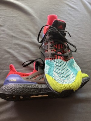Adidas UltraBoost DNA What The Men s Sz 8.5 Running Lime Green Multi Color Trail