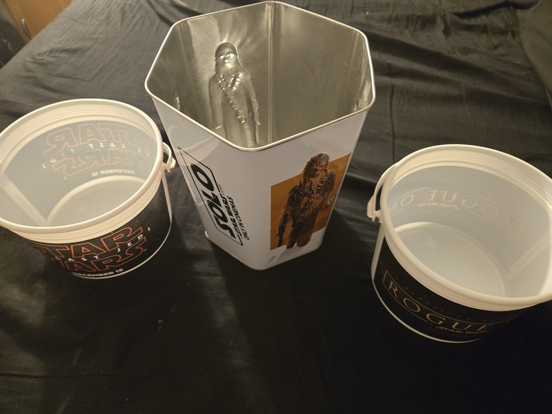 Star Wars Disney El Capitan Popcorn Buckets Solo Rogue One The Last Jedi 3 Piece