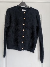 Black Cardigan With Gold Buttons Size XS