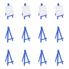 Mini Plastic Display Easels, 6.3"x3.4"Painting Easels Pack of 12, Blue 