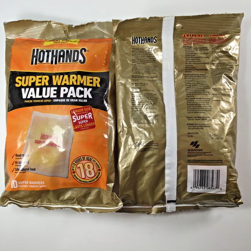 HotHands EXTRA GRANDE SUPER TALLA 18 HORAS Calentadores corporales de manos 20 paquetes TAMAÑO MAYOR - Imagen 2 de 9