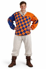 Men's Medieval Renaissance German Landsknecht Cotton Warrior Costume Tunic Top.