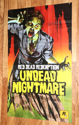 Red Dead Undead Nightmare Xbox 360 PS3 Rare Map / Poster 50x33cm
