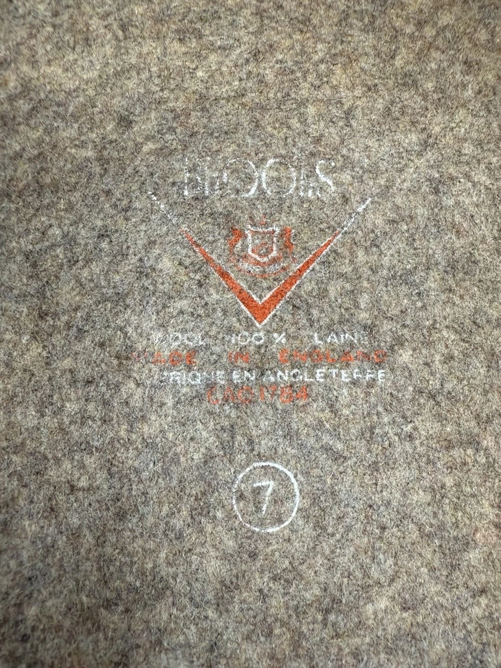 Gorra plana de lana Brooks Stenson hecha en Inglaterra talla 7 vintage años 80 sombrero de hiedra Foto 3 de 4