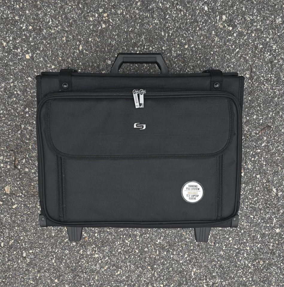 Solo Classic Rolling Catalog Case Briefcase On Wheels - Laptop File Suitcase - Image 4 of 4