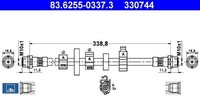 ATE 83.6255-0337.3 Bremsschlauch FüR VW