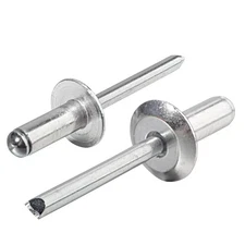 Linkup 50pcs pack 1/4 x 5/8 Large flange Pop blind Rivets,Large Head aluminum