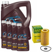 MotoröL Set Mannol 10W-40 Ceramic Pro 9 Liter + ÖLfilter FüR Mercedes Sprinter