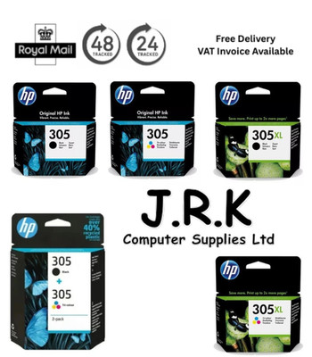 HP 305 OR 305XL Ink Cartridges Black OR Colour Genuine For DeskJet 2710