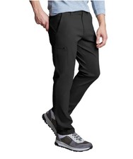 NEW Copper Oak Men's Tech Utility Pant Straight Fit Black Size 36x32