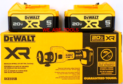 #ad #ad Dewalt DCE555B 20V XR Brushless Rotary Drywall Cut Out 2 DCB205 5.0 AH Battery $219.97
