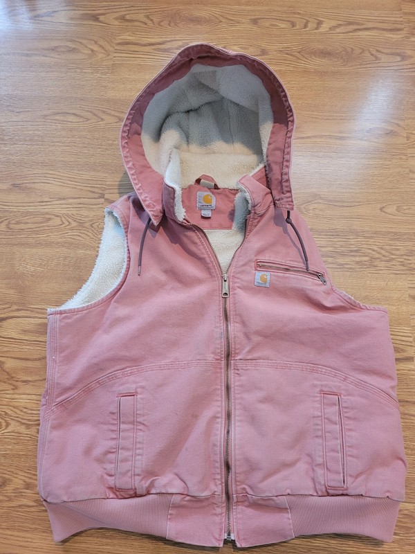Carhartt Wildwood Women's 102253 680 Rose Pink Sherpa Lined Vest Sz XXL Rare