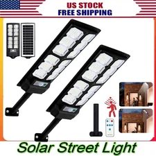 Commercial 14000000LM LED Outdoor Dusk to Dawn Solar Street Light Road Area Lamp
