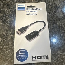Philips Display Port to HDMI Adapter Black FREESHIP