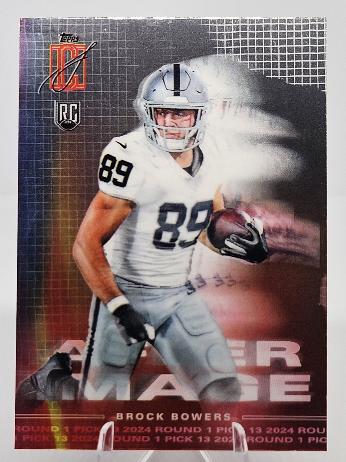 Brock Bowers 2024 Topps Signature Class After Image RC #AI-16 Las Vegas Raiders