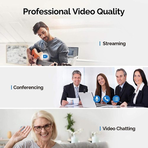 `Full HD 4K Webcam Computer Web Cam Videokamera Eingebautes Ringlicht Web Ca - Photo 5/14